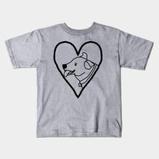 My Valentines Toby Dog Outline Kids T-Shirt